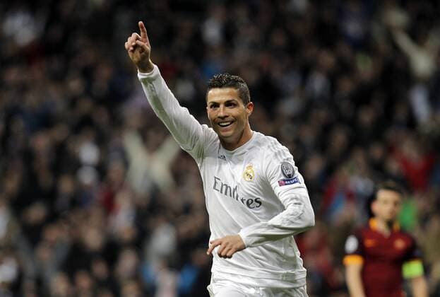 Football match between Real Madrid and Roma of the 2015 2016 Champions League, held at the Santiago Bernabeu stadium, in Madrid, March 8, 2016. Photo by J.xLuisxCuesta 261 Cordon Press. Cristiano Ronaldo celebrates after scoring  xJosexLuisxCuestax xx