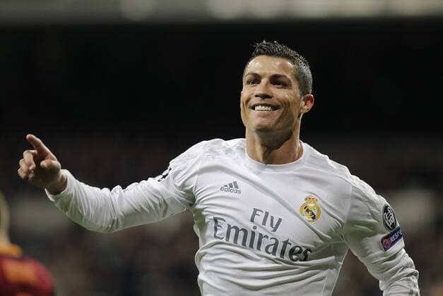 Fußball, Champions League, Real Madrid schlägt AS Rom 2:0 Football match between Real Madrid and Roma of the 2015 2016 Champions League, held at the Santiago Bernabeu stadium, in Madrid, March 8, 2016. Photo by J.xLuisxCuesta 261 Cordon Press. Cristiano Ronaldo celebrates after scoring  xJosexLuisxCuestax xx