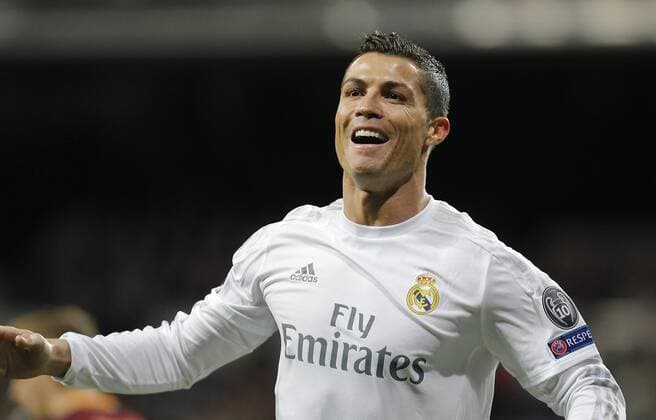Football match between Real Madrid and Roma of the 2015 2016 Champions League, held at the Santiago Bernabeu stadium, in Madrid, March 8, 2016. Photo by J.xLuisxCuesta 261 Cordon Press. Cristiano Ronaldo celebrates after scoring  xJosexLuisxCuestax xx