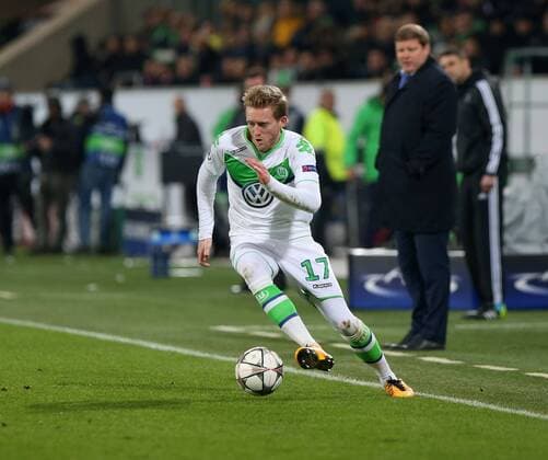 Wolfsburg VfL vs Gent, CL Wolfsburg, Deutschland. 08.03.2016, FUßBALL - VfL Wolfsburg vs KAA Gent, Champions League, Saison 2015-2016, Volkswagen Arena. Bild zeigt: Andre Schürrle (VfL Wolfsburg)
