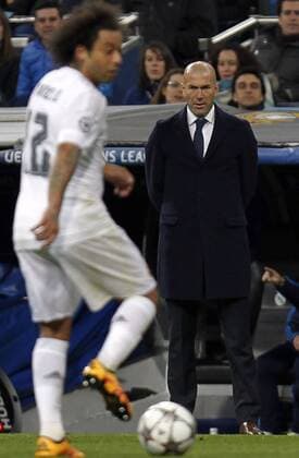 Football match between Real Madrid and Roma of the 2015 2016 Champions League, held at the Santiago Bernabeu stadium, in Madrid, March 8, 2016. Photo by J.xLuisxCuesta 261 Cordon Press. Zinedine Zidane  xJosexLuisxCuestax xx