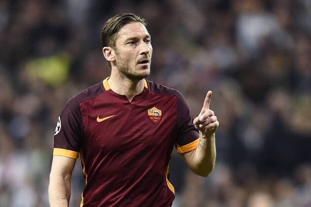 Fußball, Champions League, Real Madrid schlägt AS Rom 2:0 Fußball, Champions League 2015 2016, Real Madrid - AS Rom Francesco Totti 