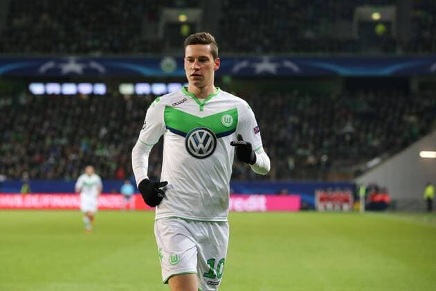 Julian Draxler (VfL Wolfsburg) - Champions League Achtelfinale Saison 2015-2016 VfL Wolfsburg vs. KAA Gent in der Volkswagen Arena in Wolfsburg - Einzelbild,Aktion,Deutschland, Fussball, Mann,Männer,08.03.2016