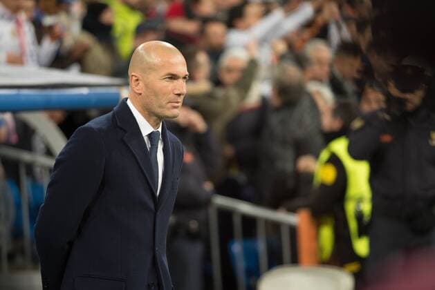 March 8, 2016 - Madrid, Spain - Real MadridÃ‚Â s French trainer Zinedine Zidane in action during the Champions league football match Real Madrid CF vs Roma at the Santiago Bernabeu stadium in Madrid on March 8, 2016. Real Madrid CF v AS Roma - UEFA Champions League Round of 16: Second Leg  - ZUMAn230