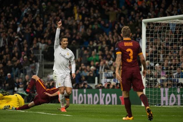 March 8, 2016 - Madrid, Spain - Goal Real MadridÃ‚Â s Portuguese Cristiano Ronaldo in action during the Champions league football match Real Madrid CF vs Roma at the Santiago Bernabeu stadium in Madrid on March 8, 2016. Real Madrid CF v AS Roma - UEFA Champions League Round of 16: Second Leg  - ZUMAn230