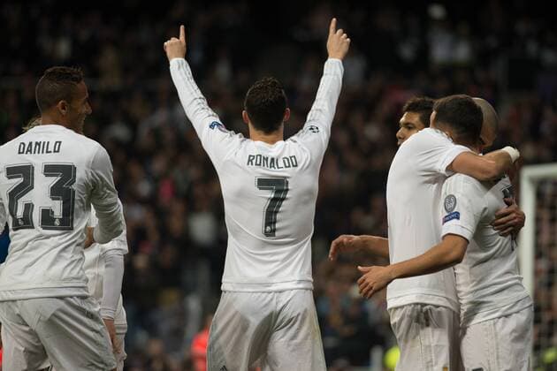 March 8, 2016 - Madrid, Spain - Goal Real MadridÃ‚Â s Portuguese Cristiano Ronaldo in action during the Champions league football match Real Madrid CF vs Roma at the Santiago Bernabeu stadium in Madrid on March 8, 2016. Real Madrid CF v AS Roma - UEFA Champions League Round of 16: Second Leg  - ZUMAn230
