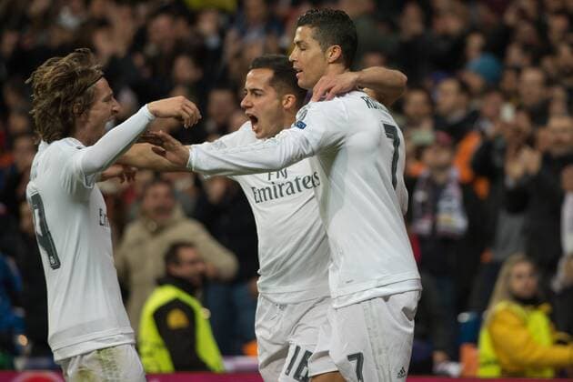 March 8, 2016 - Madrid, Spain - Goal Real MadridÃ‚Â s Portuguese Cristiano Ronaldo in action during the Champions league football match Real Madrid CF vs Roma at the Santiago Bernabeu stadium in Madrid on March 8, 2016. Real Madrid CF v AS Roma - UEFA Champions League Round of 16: Second Leg  - ZUMAn230
