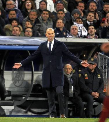 Second leg match of the 1 8 of the Champions League played between Real Madrid and AS Rom. In this picture, Zinedine Zidane. xANGELxRIVEROx 