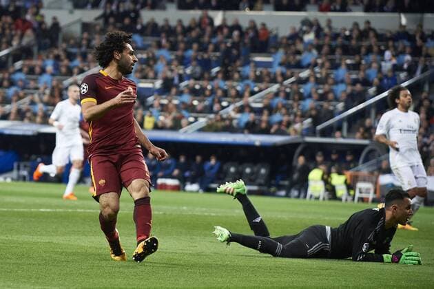 March 8, 2016 - Madrid, Spain - Keylor Navas (goalkeeper; Real Madrid), Mohamed Salah (midfielder; Associazione Sportiva Roma) in action during the UEFA Champions League, round of 8 match between Real Madrid and Associazione Sportiva Roma at Santiago Bernabeu on March 8, 2016 in Madrid Real Madrid vs Associazione Sportiva Roma UEFA Champions League  - ZUMAg15_