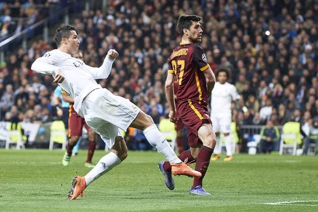 March 8, 2016 - Madrid, Spain - Cristiano Ronaldo (forward; Real Madrid) in action during the UEFA Champions League, round of 8 match between Real Madrid and Associazione Sportiva Roma at Santiago Bernabeu on March 8, 2016 in Madrid Real Madrid vs Associazione Sportiva Roma UEFA Champions League  - ZUMAg15_