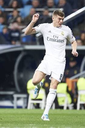 March 8, 2016 - Madrid, Spain - Toni Kroos (midfielder; Real Madrid) in action during the UEFA Champions League, round of 8 match between Real Madrid and Associazione Sportiva Roma at Santiago Bernabeu on March 8, 2016 in Madrid Real Madrid vs Associazione Sportiva Roma UEFA Champions League  - ZUMAg15_
