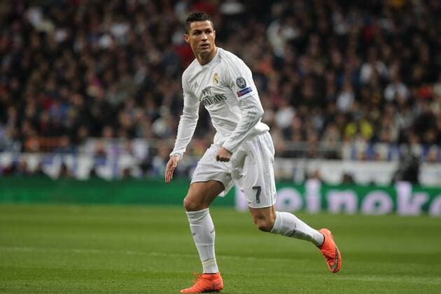 08 03.2016 UEFA Champions League Estadio Santiago Bernabeu Real Madrid CF v AS Roma Cristiano Ronaldo of Real Madrid during the UEFA Champions League last 16 second leg match in Madrid between Real Madrid and Roma at the Estadio Santiago Bernabeu in Madrid, Spain. UEFA Champions League - Real Madrid v Roma UCL_RM_Rma