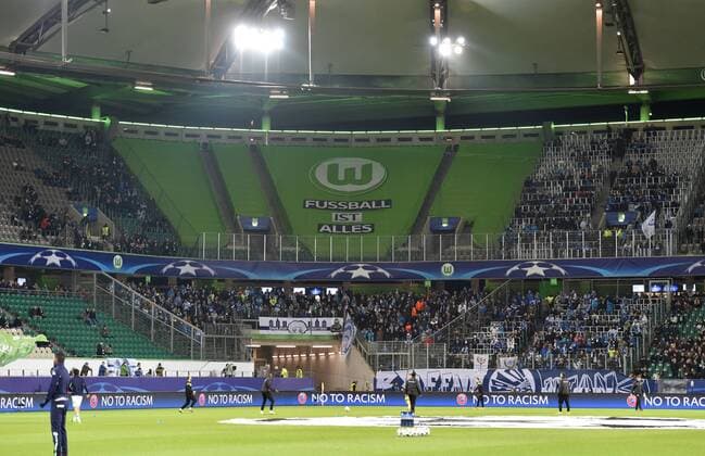 08.03.2016, Fussball, Saison 2015 2016, Champions League, Achtelfinale, VfL Wolfsburg - KAA Gent 1:0, Die Volkswagen Arena war nicht ausverkauft