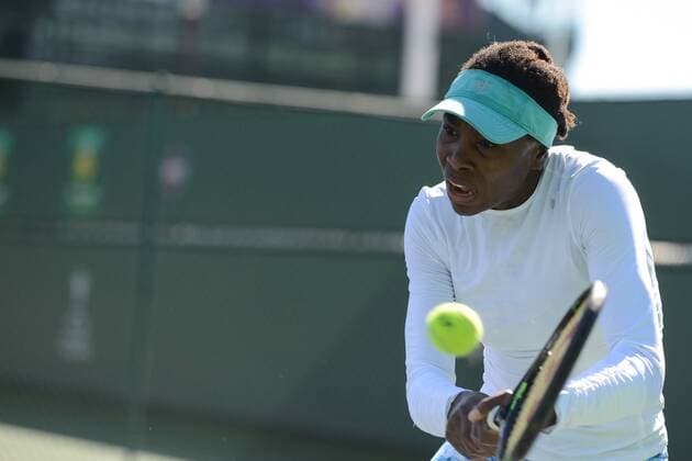 Tennis, WTA-Turnier in Indian Wells, Venus Williams Training March 9, 2016 - Indian Wells, California, United States - VENUS WILLIAMS practices in preparation for the BNP Paribas Open in Indian Wells California. Tennis 2016 - BNP Paribas Open - Day 3 - ZUMAl132