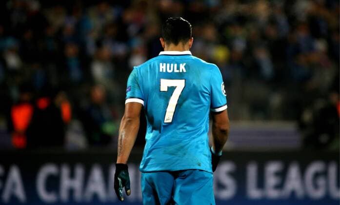 FuÃŸball, Champions League, Zenit St. Petersburg - Benfica Lissabon ST. PETERSBURG, RUSSIA. MARCH 9, 2016. Zenit s Hulk seen in the second leg of the 2015-16 UEFA Champions League Last 16 football match against SL Benfica at Petrovsky Stadium. SL Benfica won the game 2:1. Alexander Demianchuk TASS  TS018E31