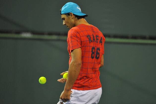 Tennis, ATP-Turnier in Indian Wells, Training Rafael Nadal (Esp) TENNIS : Tournoi d Indian Wells 2016 - 09 03 2016 TennisMagazinex 