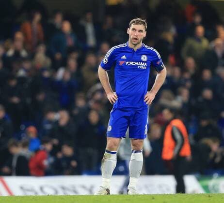 Chelsea s Bratislava Ivanovic looks on dejected at the final whistle - UEFA Champions League - Chelsea vs Paris Saint Germain - Stamford Bridge - London - England - 9th March 2016 - Pic David Klein Sportimage EDITORIAL USE ONLY. No use with unauthorised audio, video, data, fixture lists, club league logos or live services. Online in-match use limited to 120 images, no video emulation. No use in betting, games or single club league player publications.