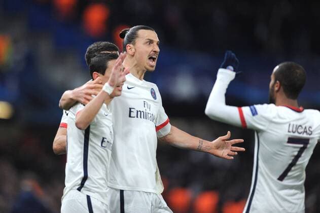 ZLATAN IBRAHIMOVIC (psg) - JOIE FOOTBALL : Chelsea FC London vs Paris St. Germain (PSG) - Champions League - 09 03 2016 FEPx 