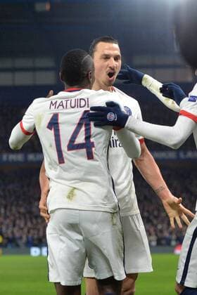 ZLATAN IBRAHIMOVIC (psg) - JOIE FOOTBALL : Chelsea FC London vs Paris St. Germain (PSG) - Champions League - 09 03 2016 AnthonyBIBARD FEPx 