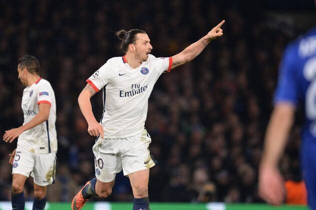 ZLATAN IBRAHIMOVIC (psg) - JOIE FOOTBALL : Chelsea FC London vs Paris St. Germain (PSG) - Champions League - 09 03 2016 AnthonyBIBARD FEPx 