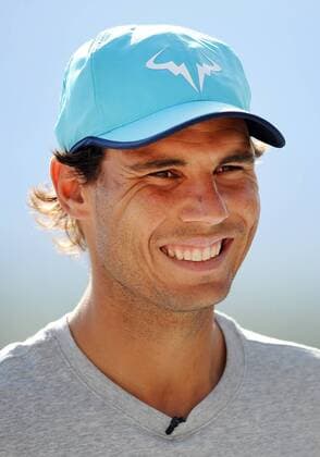 09 Mar. 2016: Tennis player Rafael Nadal (ESP) talks with media members during the all-access hour and ATP Tennis Herren Tour Media Day at the BNP Paribas Open played at the Indian Wells Tennis Garden in Indian Wells, CA. (Photo By John Cordes Icon Sportswire) TENNIS: MAR 09 BNP Paribas Open Icon506160309003 EDITORIAL USE ONLY