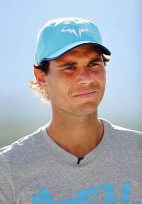 09 Mar. 2016: Tennis player Rafael Nadal (ESP) talks with media members during the all-access hour and ATP Tennis Herren Tour Media Day at the BNP Paribas Open played at the Indian Wells Tennis Garden in Indian Wells, CA. (Photo By John Cordes Icon Sportswire) TENNIS: MAR 09 BNP Paribas Open Icon506160309008 EDITORIAL USE ONLY