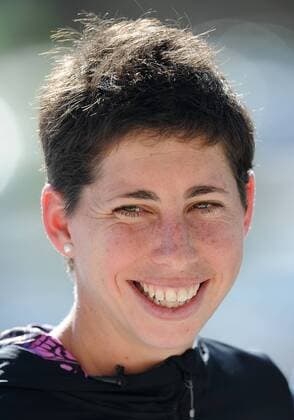09 Mar. 2016: Tennis player Carla Suarez Navarro (ESP) talks with media members during the media all-access hour and ATP Tennis Herren Tour Media Day at the BNP Paribas Open played at the Indian Wells Tennis Garden in Indian Wells, CA. (Photo By John Cordes Icon Sportswire) TENNIS: MAR 09 BNP Paribas Open Icon506160309011 EDITORIAL USE ONLY