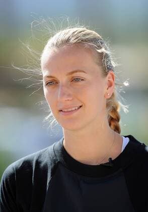 09 Mar. 2016: Tennis player Petra Kvitova (CZE) talks with the media during the tennis all-access hour and ATP Tennis Herren Tour Media Day at the BNP Paribas Open played at the Indian Wells Tennis Garden in Indian Wells, CA. (Photo By John Cordes Icon Sportswire) TENNIS: MAR 09 BNP Paribas Open Icon506160309031 EDITORIAL USE ONLY