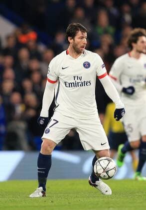PSG s Maxwell in action - UEFA Champions League - Chelsea vs Paris Saint Germain - Stamford Bridge - London - England - 9th March 2016 - Pic David Klein Sportimage EDITORIAL USE ONLY. No use with unauthorised audio, video, data, fixture lists, club league logos or live services. Online in-match use limited to 120 images, no video emulation. No use in betting, games or single club league player publications.
