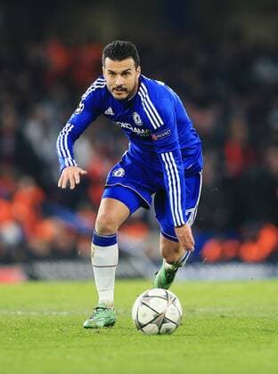 Chelsea s Pedro in action - UEFA Champions League - Chelsea vs Paris Saint Germain - Stamford Bridge - London - England - 9th March 2016 - Pic David Klein Sportimage EDITORIAL USE ONLY. No use with unauthorised audio, video, data, fixture lists, club league logos or live services. Online in-match use limited to 120 images, no video emulation. No use in betting, games or single club league player publications.