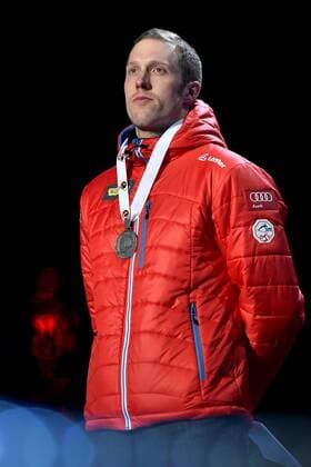 BIATHLON - IBU WC Oslo 2016 OSLO,NORWAY,10.MAR.16 - BIATHLON - IBU World Championships, 20km individual, men, award ceremony. Image shows Dominik Landertinger (AUT). Keywords: medal. GEPAxpictures xFlorianxErtl