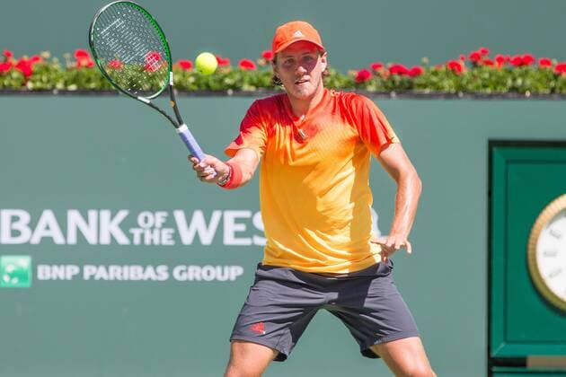 Indian Wells tournament INDIAN WELLS, California, United States - 03 10 2016: The Croatian Coric defeated the French Pouille in 2 sets 6-2 7-5. (Photo: Celso Bayo FotoArena)  CelsoxBayo