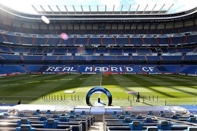 UEFA Champions League 2015 2016 08 03 2016 Estadio Santiago Bernabeu, Madrid, Spain Round of 16 - Second Leg Real Madrid CF v AS Roma 2-0 (Aggregate 4-0) The Estadio Santiago Bernabeu prior to the UEFA Champions League 2015 16 round of 16 second leg match between Real Madrid CF and AS Roma. Real Madrid CF v AS Roma UEFA Champions League 2015 16 Round of 16 Second leg UCL_RM_RO_15_16