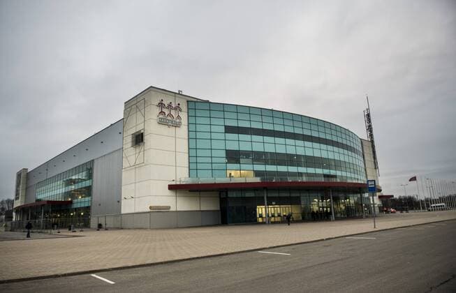 160311 Exteriör Arena Riga under dag fyra av brottnings-EM den 11 mars 2016 i Riga.  Copyright: PETTERxARVIDSON BB160311PA042