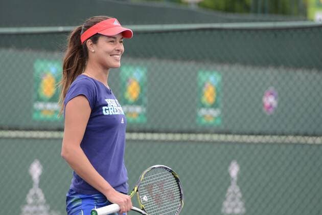 March 11, 2016 - Indian Wells, California, United States - ANA IVANOVIC of Serbia on a practice court at the BNP Paribas Open in Indian Wells California. Tennis 2016 - BNP Paribas Open - Day 5 - ZUMAl132