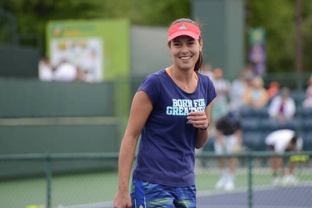 March 11, 2016 - Indian Wells, California, United States - ANA IVANOVIC of Serbia on a practice court at the BNP Paribas Open in Indian Wells California. Tennis 2016 - BNP Paribas Open - Day 5 - ZUMAl132