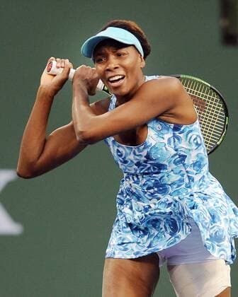 11 March 2016: Playing in her first match in Indian Wells since 2001 Venus Williams (USA) in action during a match against Kurumi Nara (JPN) during the BNP Paribas Open played at the Indian Wells Tennis Garden in Indian Wells, CA. (Photo By John Cordes Icon Sportswire) TENNIS: MAR 11 BNP Paribas Open Icon506160311054 EDITORIAL USE ONLY