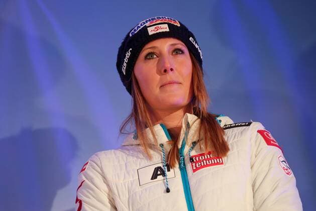 ALPINE SKIING - FIS WC Lenzerheide LENZERHEIDE,GERMANY,12.MAR.16 - ALPINE SKIING - FIS World Cup, Super G, ladies, award ceremony. Image shows Cornelia Huetter (AUT). Picture shot with a Canon EOS-1D X Mark II sample. GEPAxpictures xChristianxWalgram