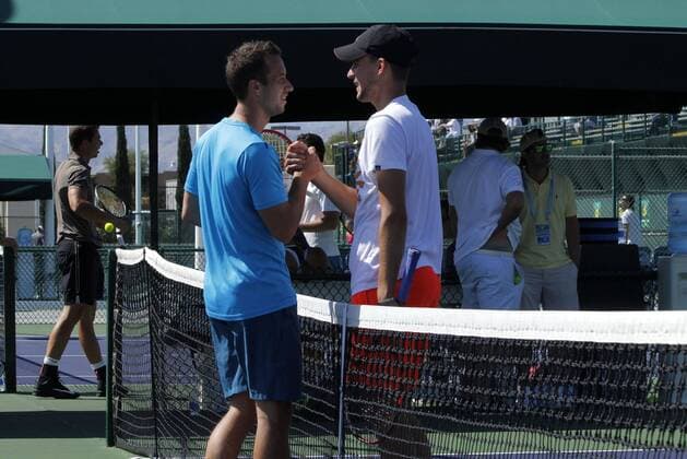 Philipp Kohlschreiber (re.) und Dominic Thiem