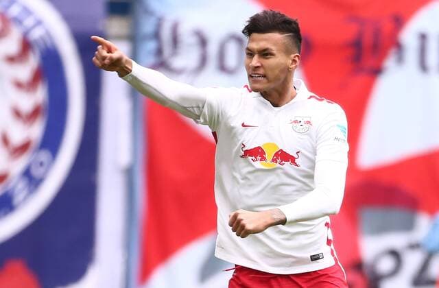 Leipzig, 13.03.2016, Red Bull Arena, Fussball, 2. Bundesliga, 26.Spieltag. , RB Leipzig vs. TSV 1860 München , Im Bild: Tor für Leipzig, Torjubel nach dem Treffer zum 1:1 Ausgleich durch Torschütze Davie Selke. ,