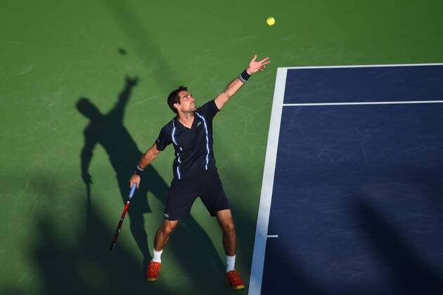 Jeremy Chardy (fra) TENNIS : Tournoi d Indian Wells 2016 - 13 03 2016 TennisMagazine Panoramic 
