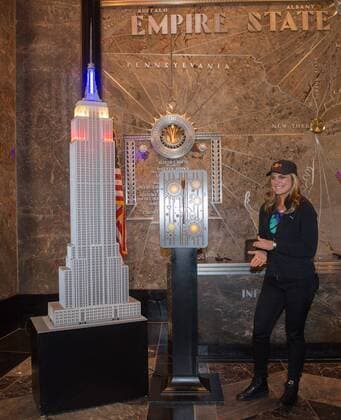 March 14, 2016 - New York, NY, USA - LPGA Golf Damen tour pro LEXI THOMPSON lights the Empire State Building in celebration of The Drive, Chip and Putt Championship, Monday, March 14, 2016. LPGA Pro Lexi Thompson Lights The Empire State Building - ZUMAb148