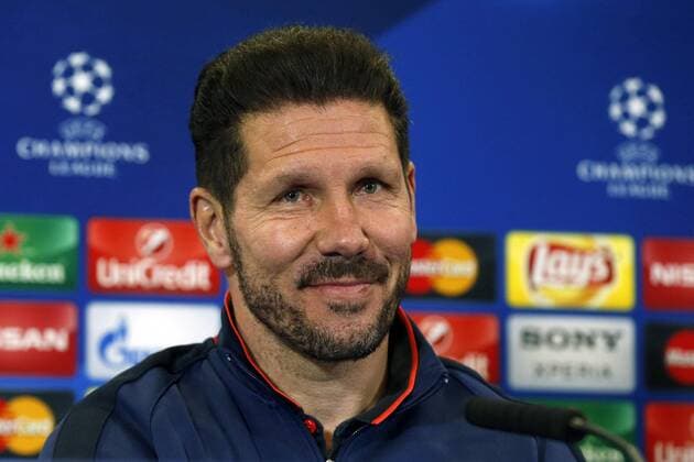 Atletico de Madrid Argentinian coach Diego Simeone delivers a presser prior to tomorrow s Champions League round 16 match before PSV Eindhoven at Vicente Calderon stadium in Majadahonda sports city, Madrid, Spain, 14 March 2016. ATLETICO DE MADRID TRAINING SESSION !ACHTUNG: NUR REDAKTIONELLE NUTZUNG!  MAJ018 20160314-635935885126453169