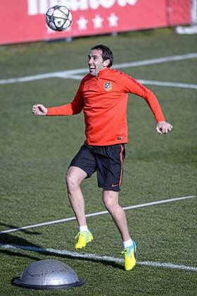 Atletico training session in Majadahonda. In this picture, Godin. xJUANxAGUADOx 