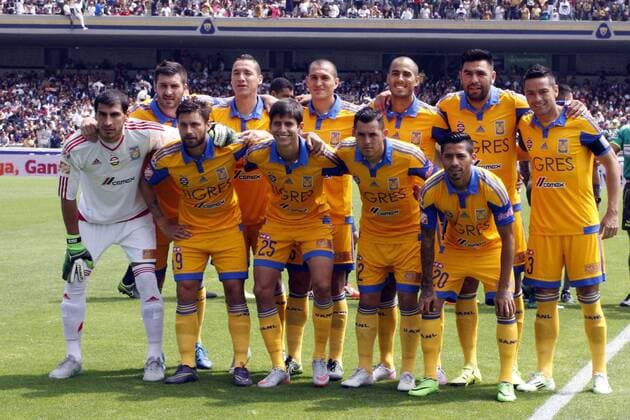 Fußball, CONCACAF Champions League, Mannschaftsfoto UANL Tigres  - ZUMAu78_