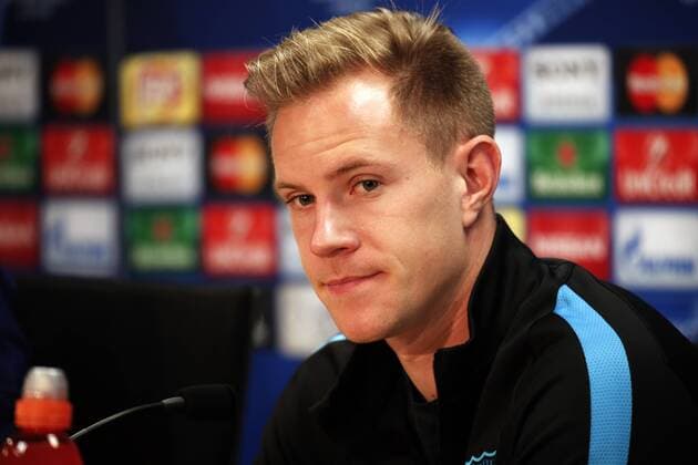 Fußball, Champions League, Marc-Andre ter Stegen FC Barcelona PK BARCELONA -march 15- SPAIN: Andre Ter Stegen during the press conferenvce after the training before the Champions League match against Arsenal, held in the Ciutat Esportiva Joan Gamper, on march 15, 2016. Photo: Joan Valls Urbanandsport Cordon Press  xJoanxValls Urbanandsportx xFC-BARCELONA-TRAININGx