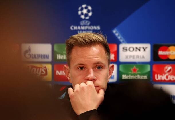 Fußball, Champions League, Marc-Andre ter Stegen FC Barcelona PK BARCELONA -march 15- SPAIN: Andre Ter Stegen during the press conferenvce after the training before the Champions League match against Arsenal, held in the Ciutat Esportiva Joan Gamper, on march 15, 2016. Photo: Joan Valls Urbanandsport Cordon Press  xJoanxValls Urbanandsportx xFC-BARCELONA-TRAININGx