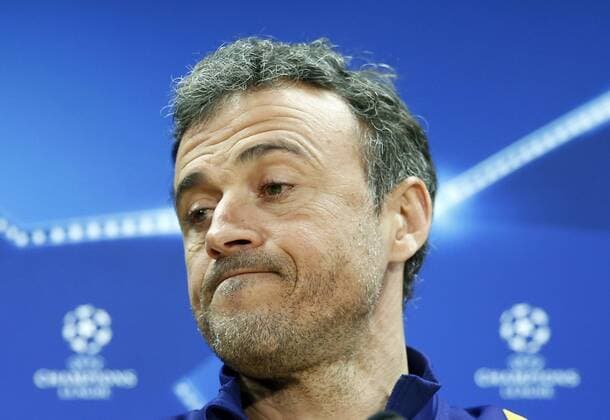 Head coach of FC Barcelona Barca Luis Enrique, holds a press conference PK Pressekonferenz following a training session at the team s Joan Gamper sports complex in Barcelona, northeastern Spain, 15 March 2016. FC Barcelona will face Arsenal FC in a UEFA Champions League s round of 16 second leg match on 16 March. FC Barcelona presser !ACHTUNG: NUR REDAKTIONELLE NUTZUNG!  GRA320 20160315-635936498400069878