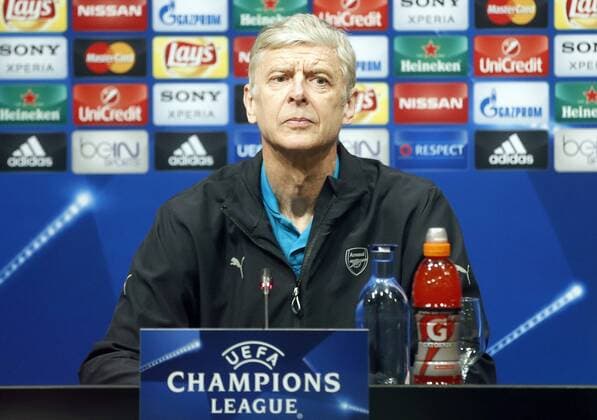 Arsenal FC s French head coach Arsene Wenger during a press conference PK Pressekonferenz following a training session at Camp Nou s stadium in Barcelona, northeastern Spain, 15 March 2016. FC Barcelona Barca will face Arsenal FC in a UEFA Champions League s round of 16 second leg match on 16 March. Arsenal FC s press conference !ACHTUNG: NUR REDAKTIONELLE NUTZUNG!  20160315-635936698661738659