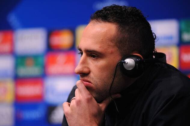 March 15, 2016 - Barcelona, Spain - The Arsenal Football Club goal keeper, David Ospina, during his press conference PK Pressekonferenz before F.C.Barcelona vs Arsenal Football Club UEFA Champions League match, in Barcelona, 15th of March , 2016. Arsene Wenger and David Ospina Press conference  - ZUMAn230